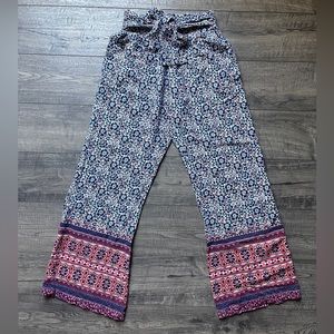 Sim and Sam Wide Leg Floral Palazzo Pants, size S